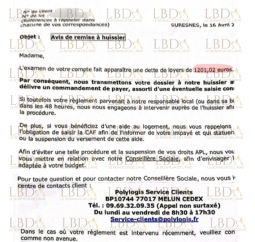 Expulsion logement maman