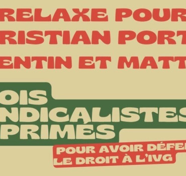 Solidarité pour Christian et Quentin de la CGT
