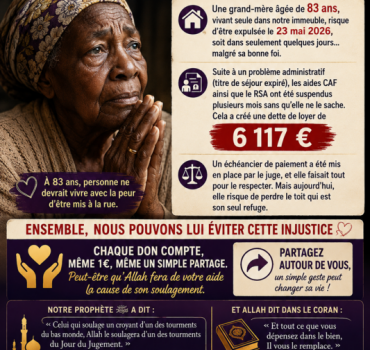 🚨 AIDONS NOTRE GRAND MÈRE AVANT SON EXPULSION
