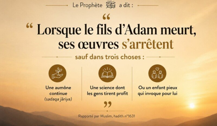 Sadaqa Jariya (puit et autres sadaqa)  pour Baba
