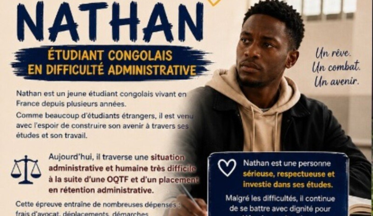 Soutien à Nathan, étudiant congolais en difficulté