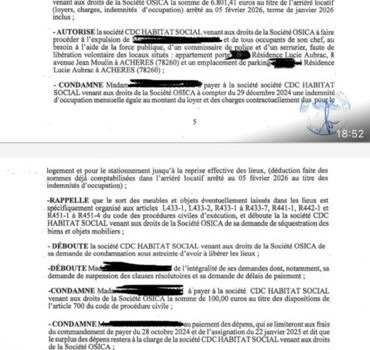 Femme procédure judiciaire expulsion
