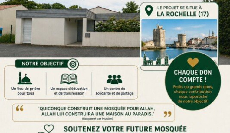 Achat Mosquée et centre culturelle à La Rochelle