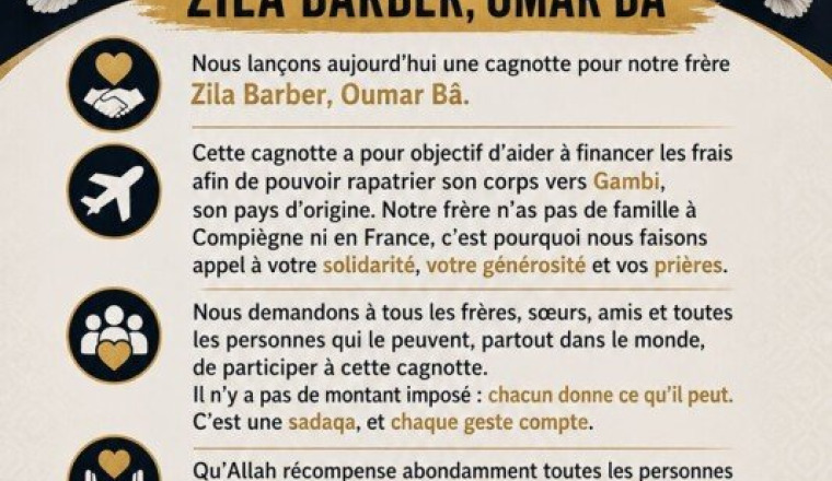 Obsèques/Rapatriement Omar Ba (Zilla)❤️
